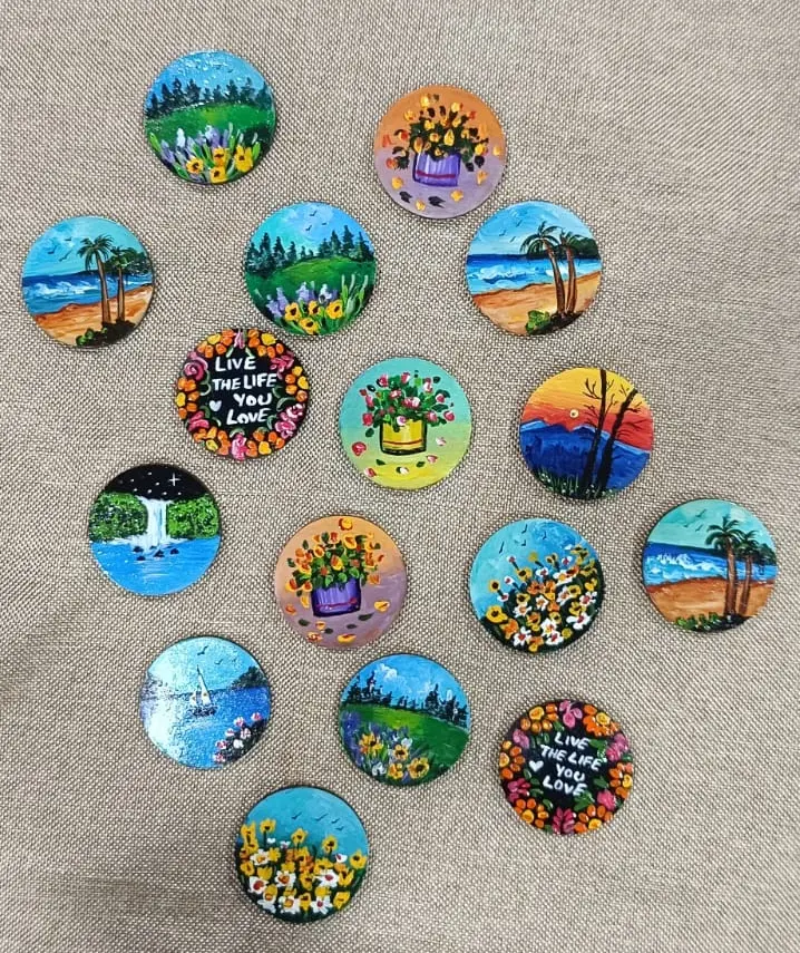 Hand painted Fridge Magnets