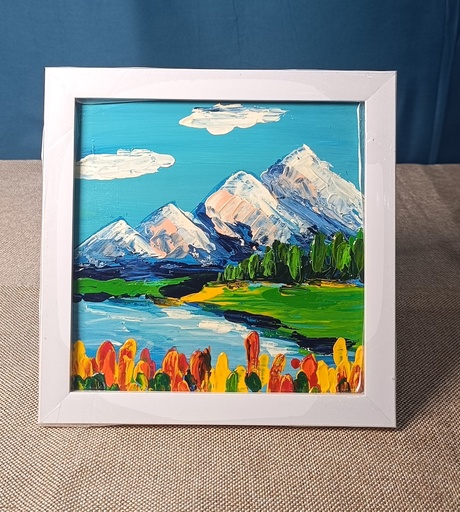 Majestic Mountains- Nature's grandeur, captured by hand.